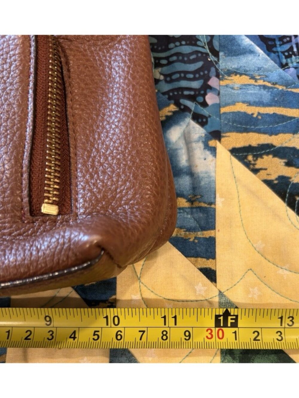 Nordstrom Women's Crossbody Bag Brown Leather Pebbled Zipper Snap Pockets GUC - Picture 13 of 15